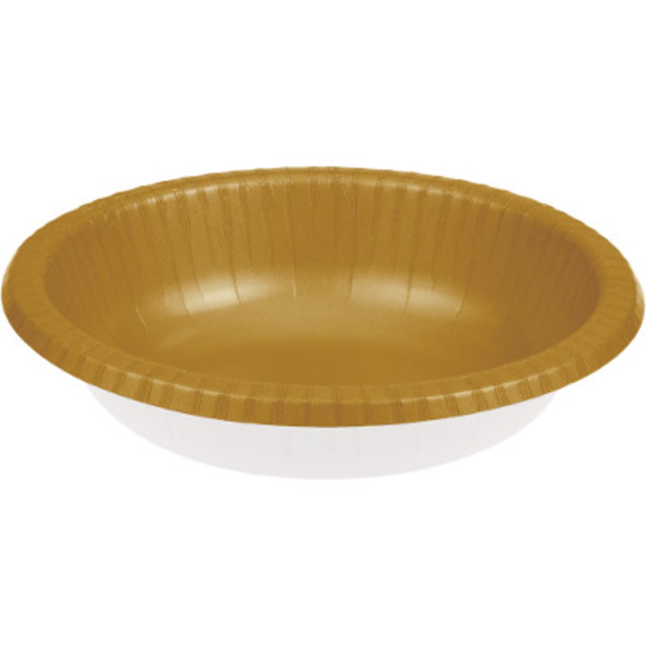 Party Central Disposable Paper Party Banquet Dinner Bowls - 20 oz - Gold - Club Pack of 200